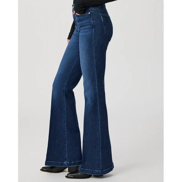 PAIGE Women's Genevieve High Rise Flare Jeans Size 26 - Picture 2 of 16